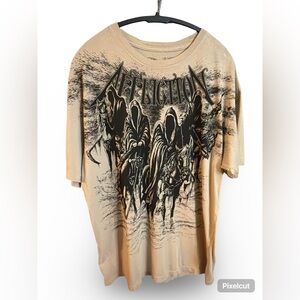 Affliction Men's Tan Graphic Tee